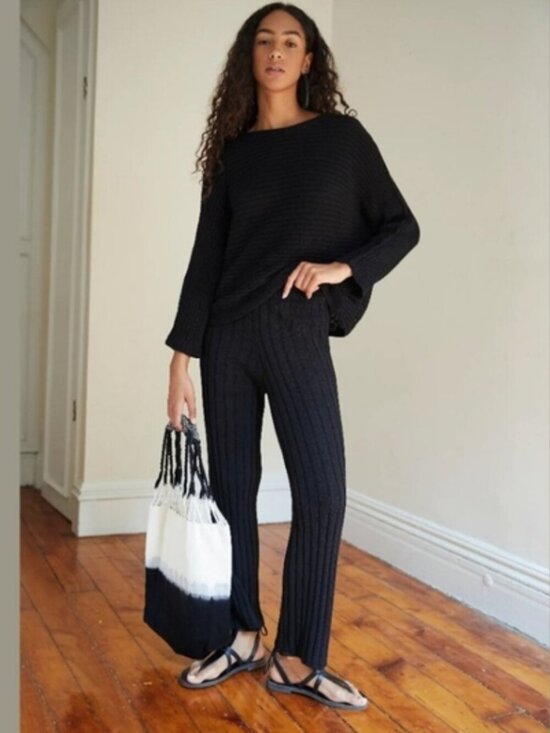 Free People Pants - FP Beach Imogene Pants, Black, S